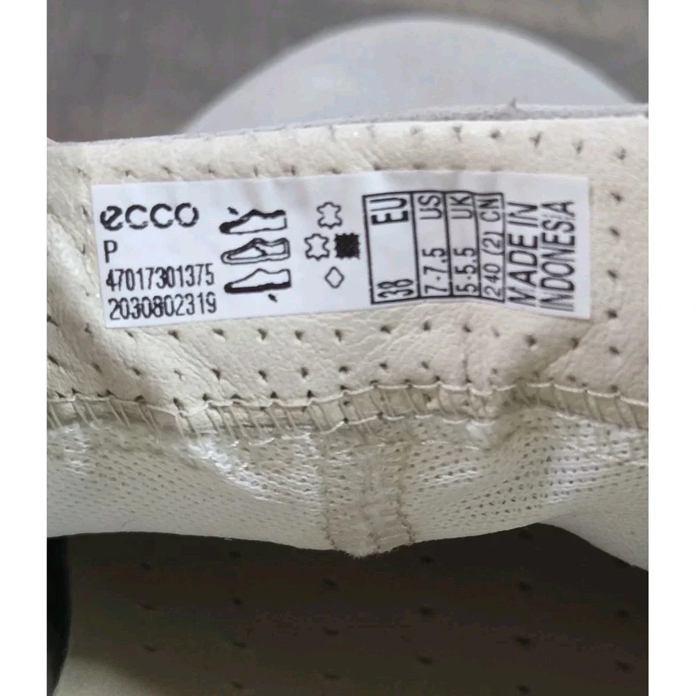 ECCO Soft 7 Slip On With Zipper Sneaker Warm Grey Leather Women's US 7-7.5